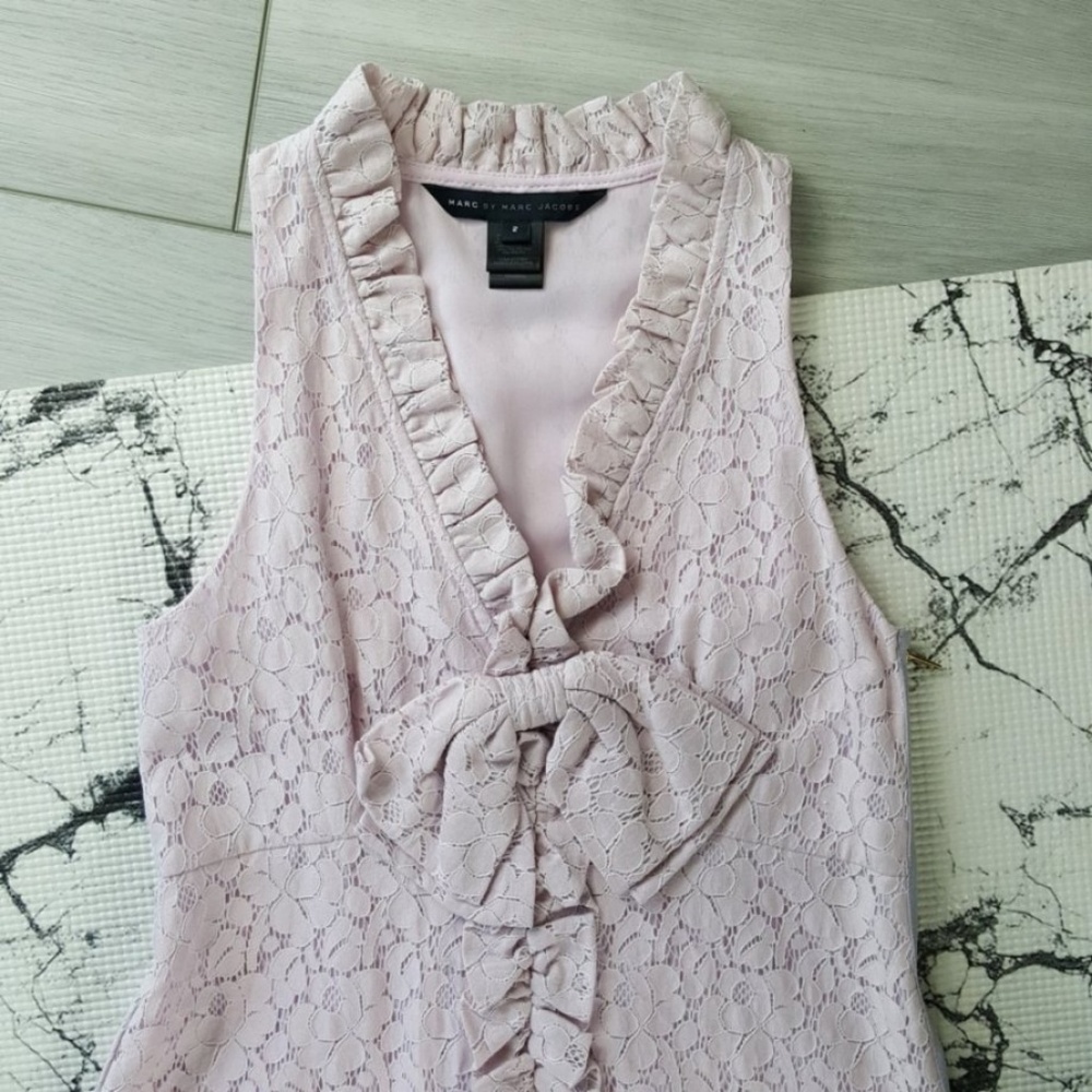 Marc Jacobs Lace Overlay Sleeveless Dress Size 2 - Picture 3 of 6